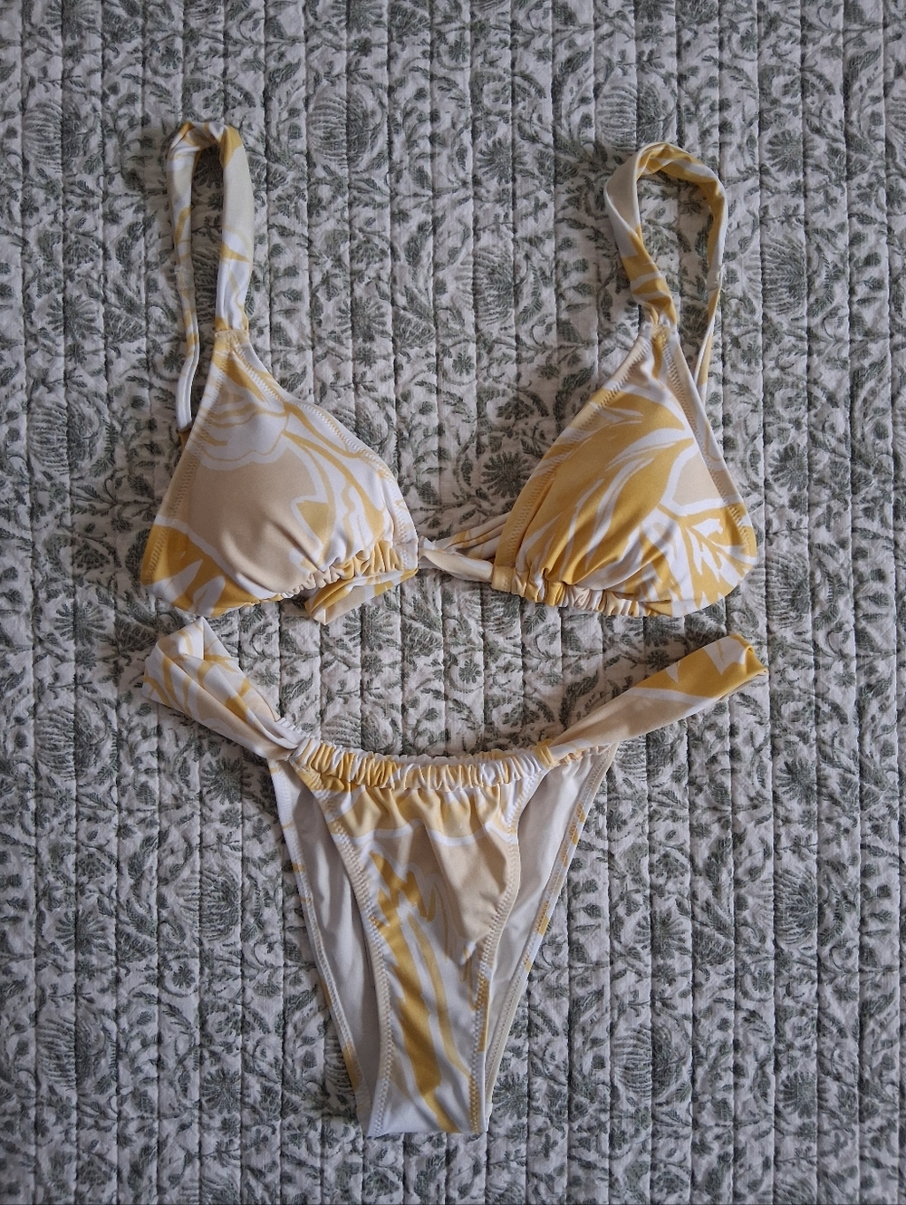 H&M White & Yellow Bikini Set
